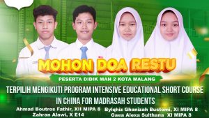 Prestasi Membanggakan! Siswa MAN 2 Kota Malang Ikut Short Course di China
